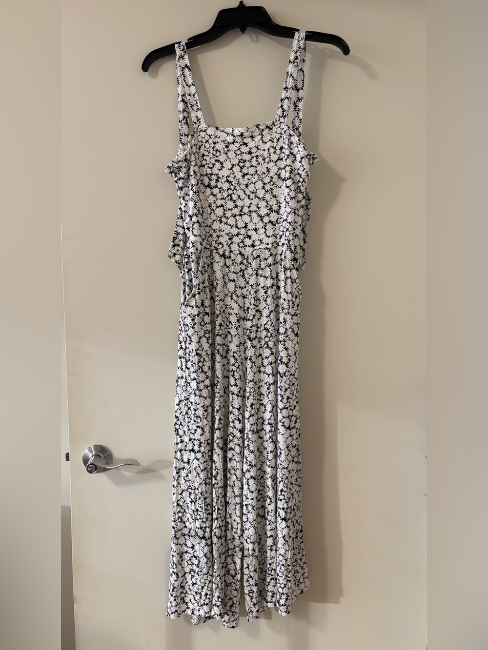 Nordstrom Black and White Daisy Jumpsuit